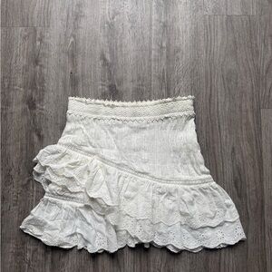 White size small Ruffle Skirt
